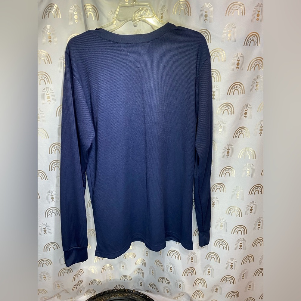 Classic Navy Long Sleeve Tee for Men